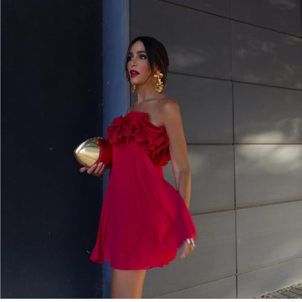 Zara Strapless Red Dress